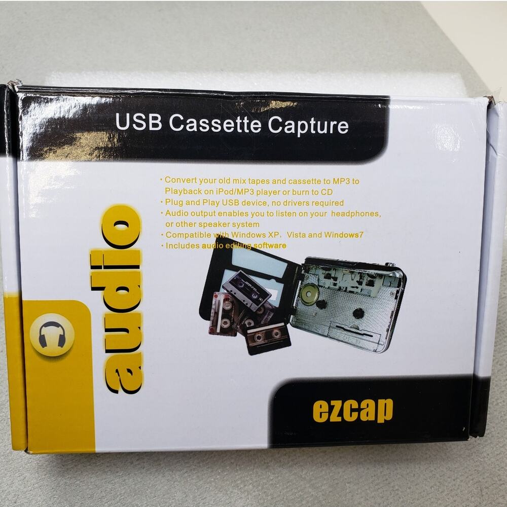 EZCAP Portable USB Cassette Capture to MP3 Digital Audio Converter